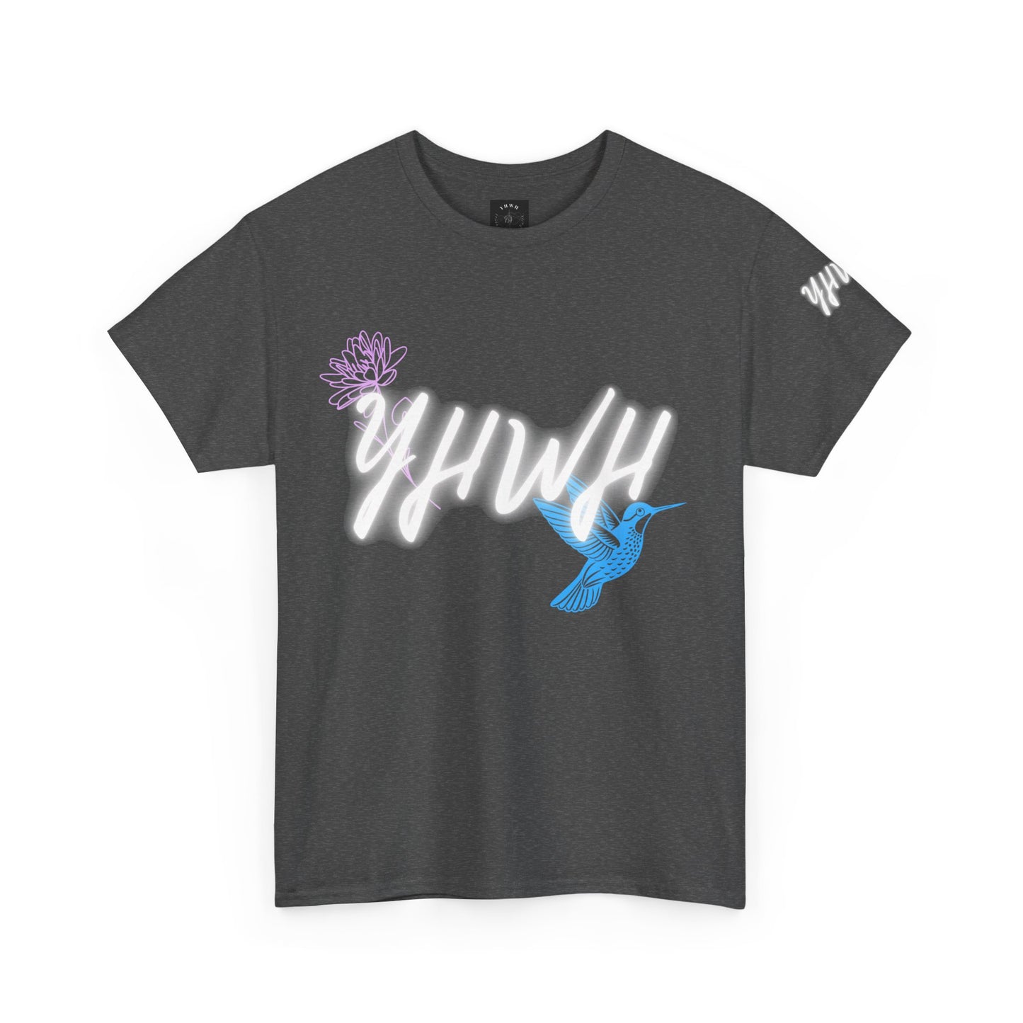 *Spring special edition* YHWH hummingbird Script Tee (minimalist version) — Faith-Inspired Flower and hummingbird Graphic T-Shirt