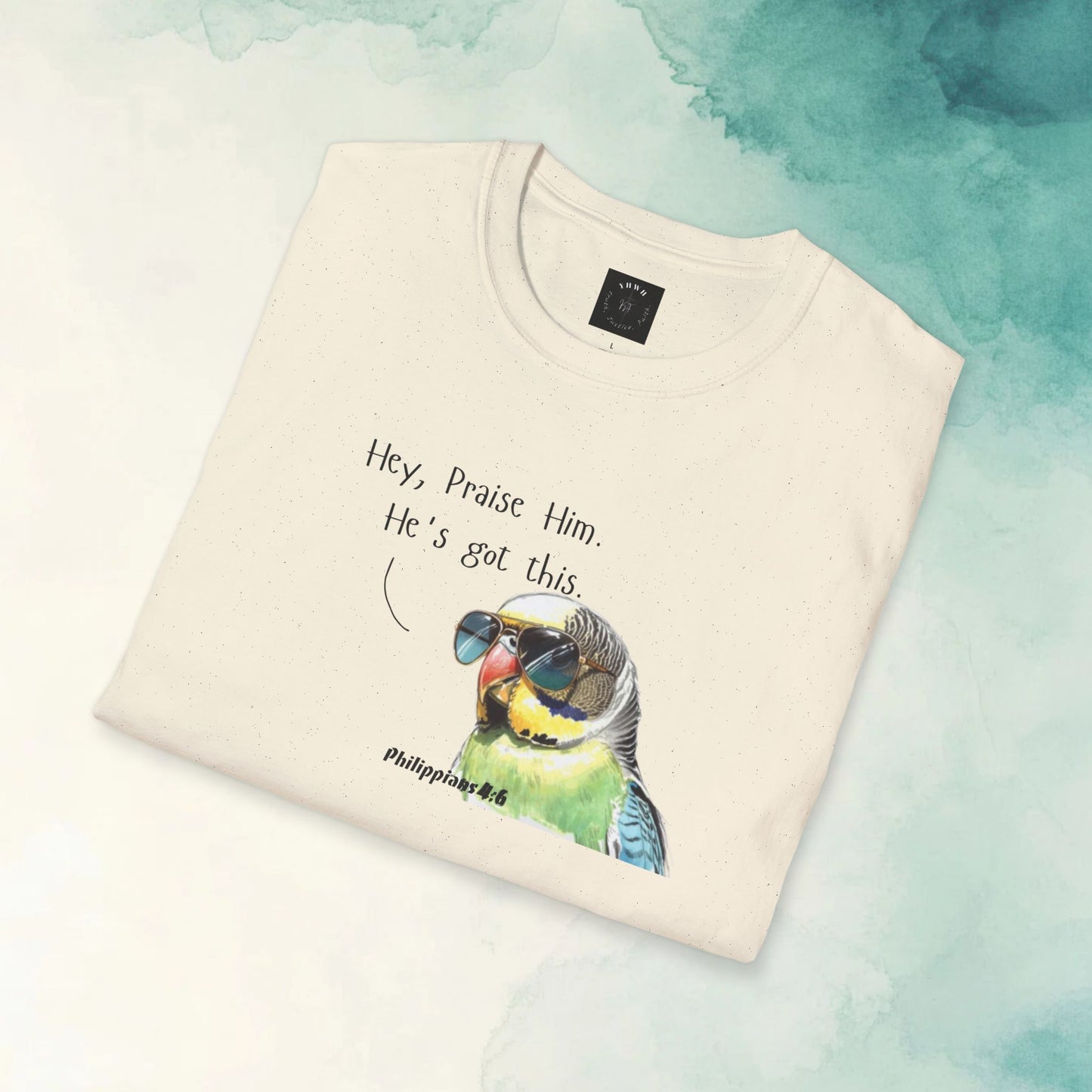 Philippians 4:6 'Praise Him' Parakeet T-Shirt