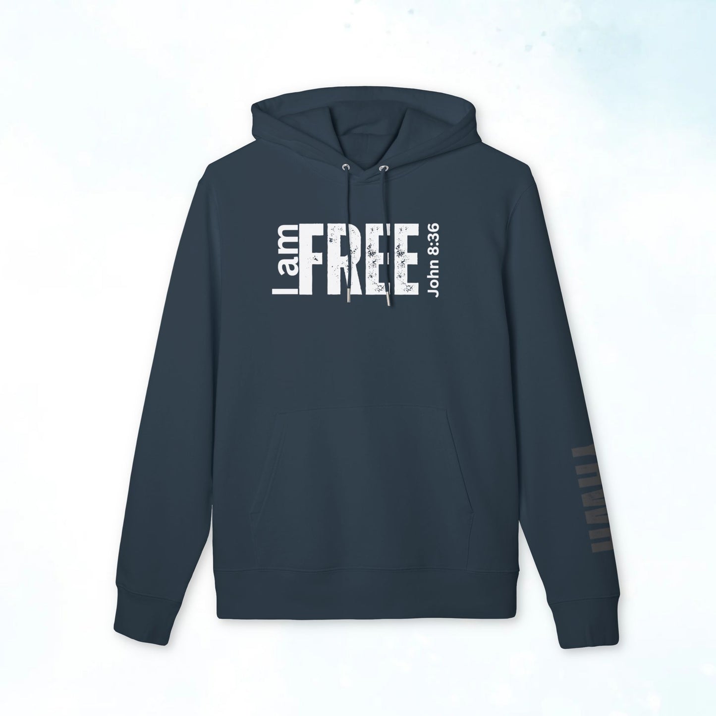 I Am Free Hoodie — John 8:36 Christian Faith Pullover