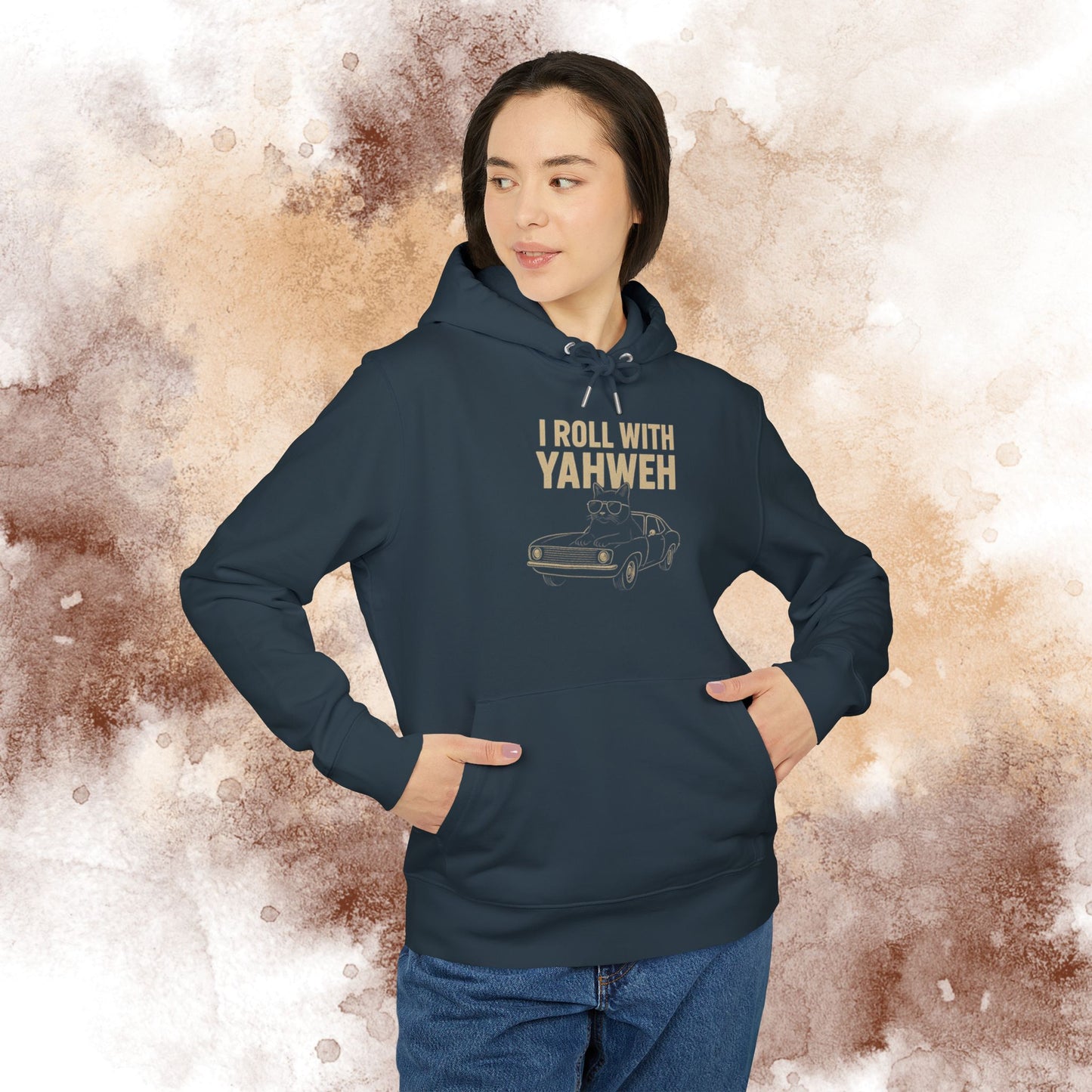I Roll With Yahweh Hoodie – Vintage Cruiser Classic Christian Faith Pullover