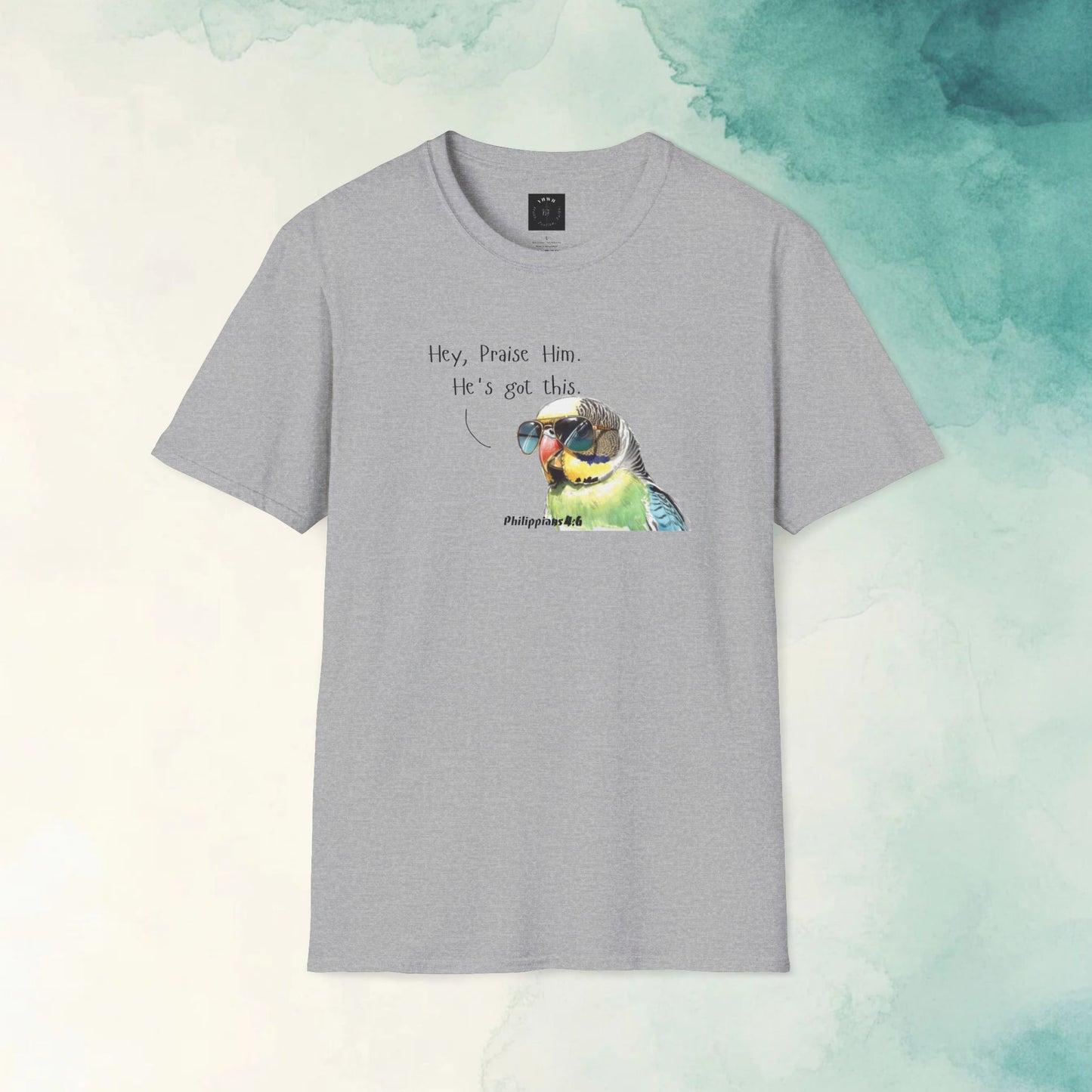 Philippians 4:6 'Praise Him' Parakeet T-Shirt