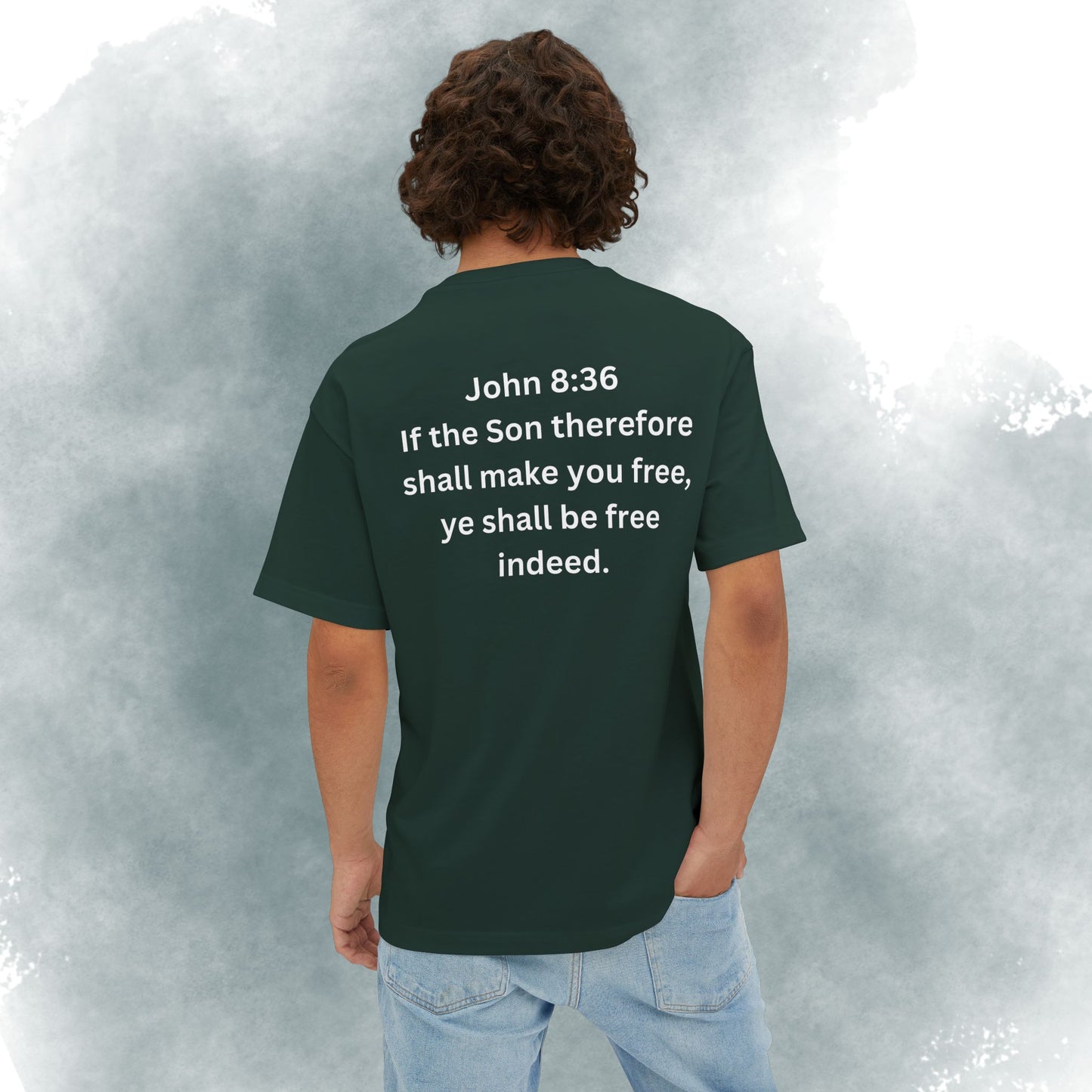 I Am Free Tee — John 8:36 Christian Graphic Shirt