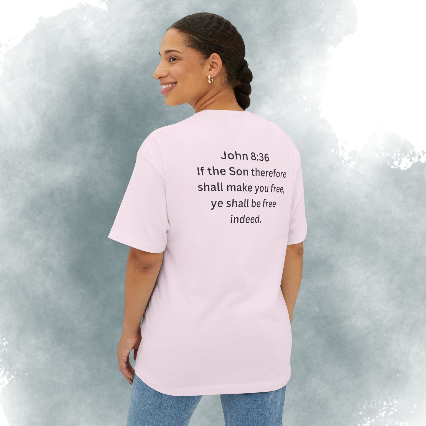 I Am Free Tee — John 8:36 Christian Graphic Shirt