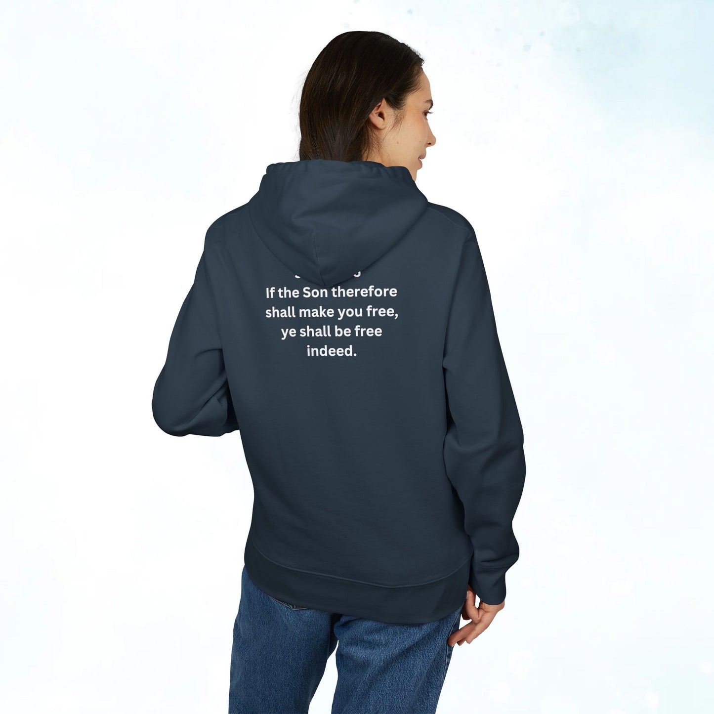 I Am Free Hoodie — John 8:36 Christian Faith Pullover