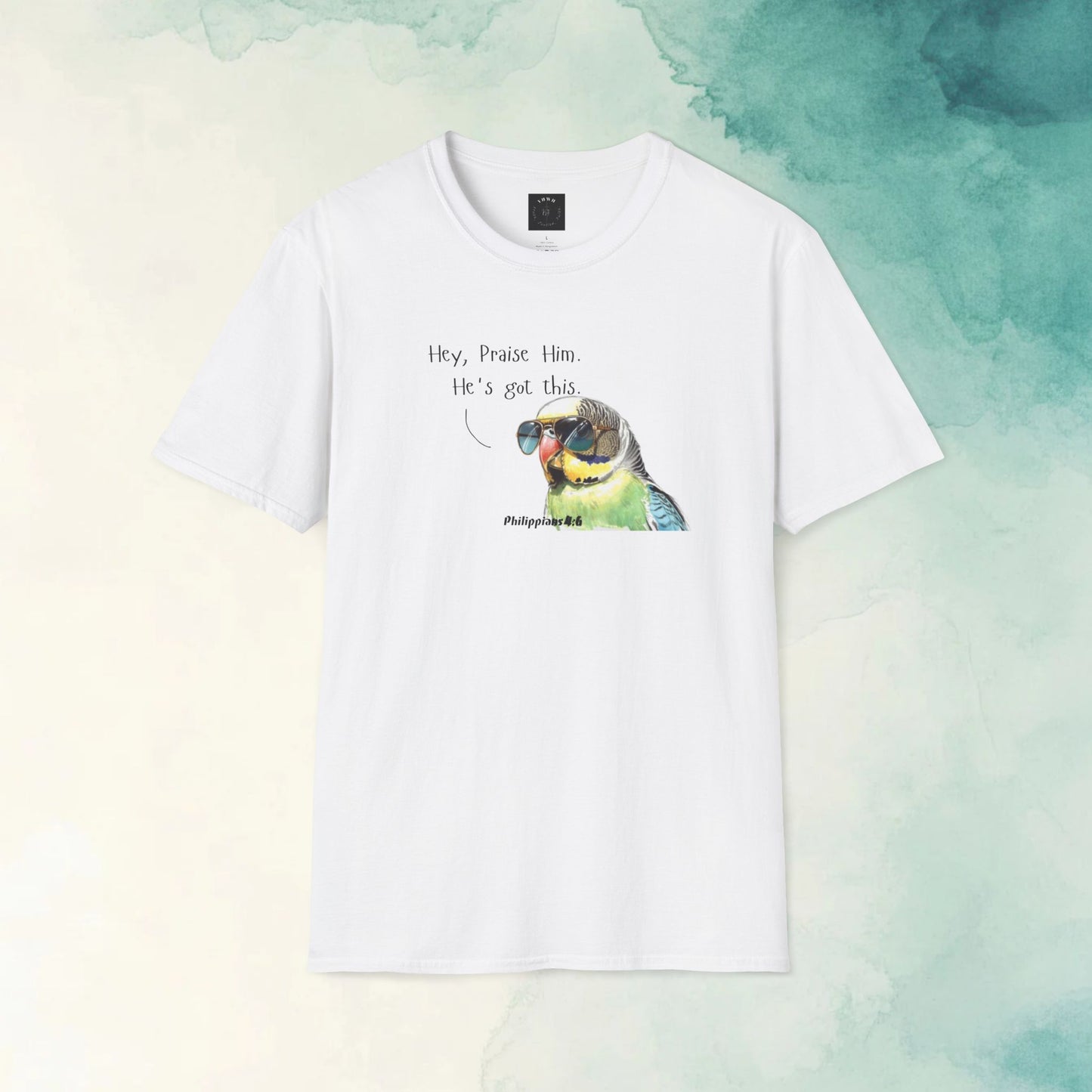 Philippians 4:6 'Praise Him' Parakeet T-Shirt
