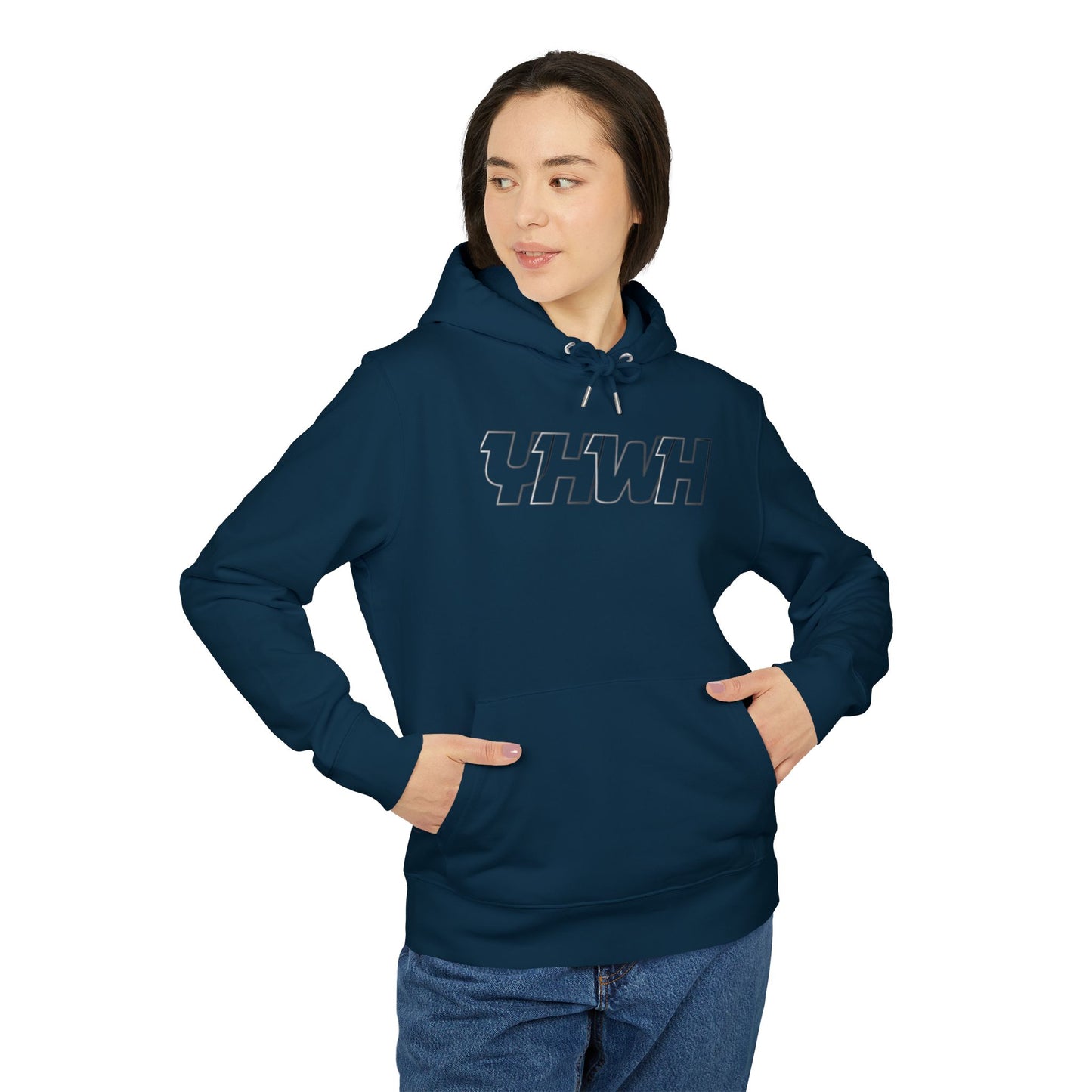 YHWH Hoodie — Minimalist Faith Pullover with Sleeve Print