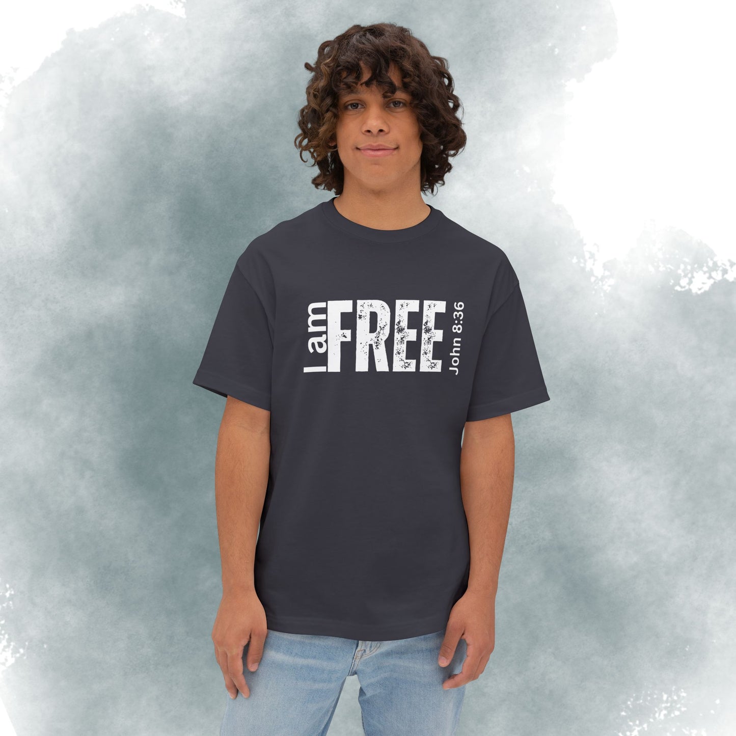 I Am Free Tee — John 8:36 Christian Graphic Shirt