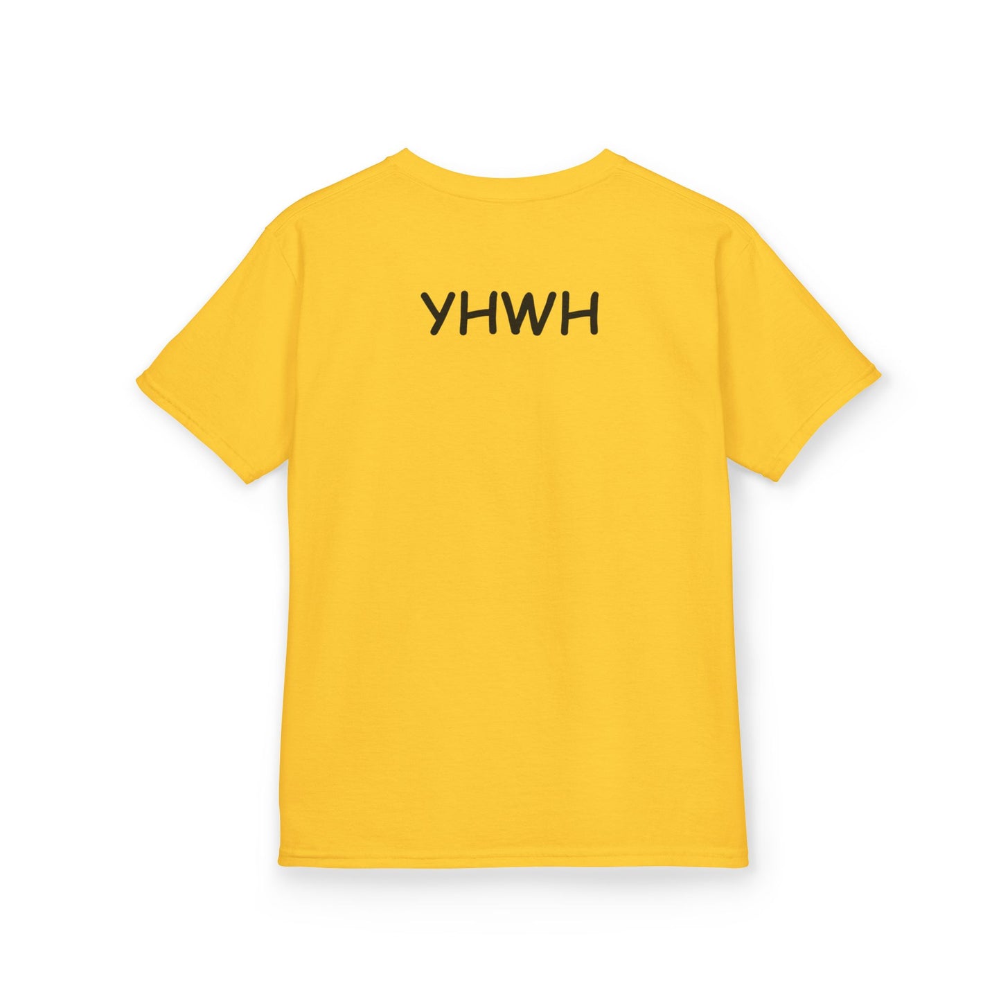 Kids Tee — "Pray Love Smile" Christian T‑Shirt with Hearts (YHWH Back)