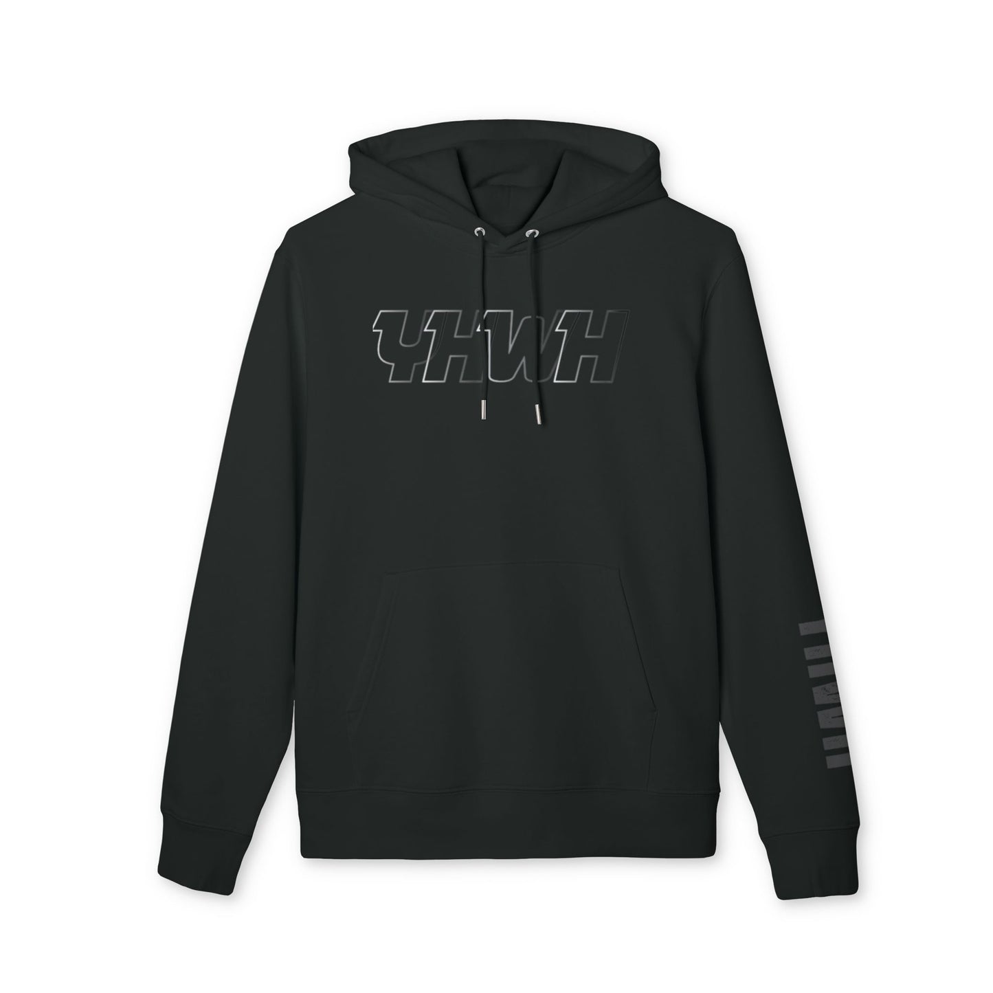 YHWH Hoodie — Minimalist Faith Pullover with Sleeve Print