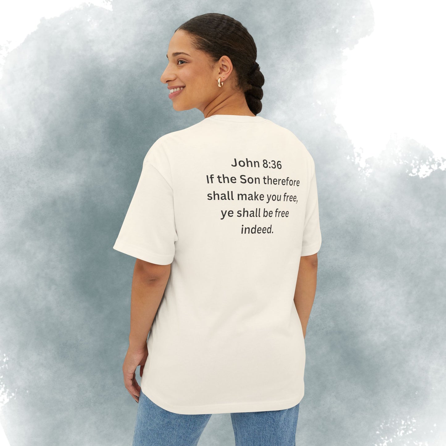 I Am Free Tee — John 8:36 Christian Graphic Shirt