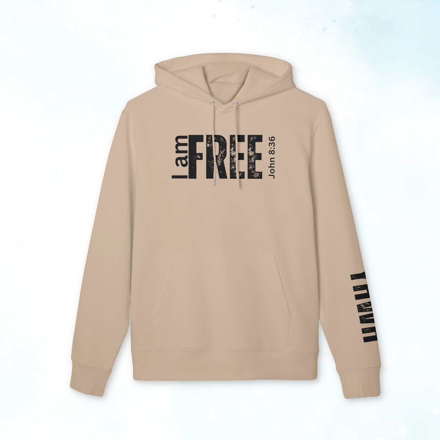 I Am Free Hoodie — John 8:36 Christian Faith Pullover