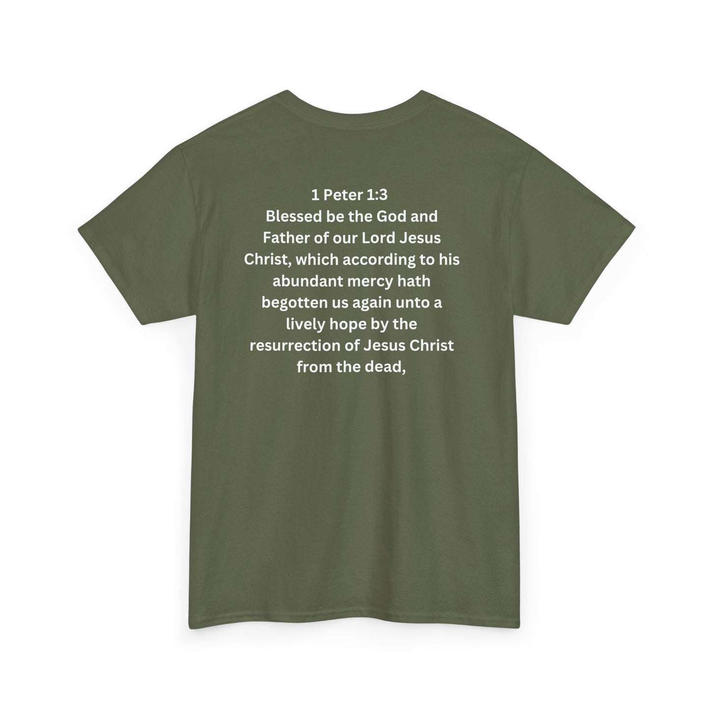 *Spring special edition* Because He Lives I Have Hope T-Shirt — 1 Peter 1:3 Christian Faith Tee