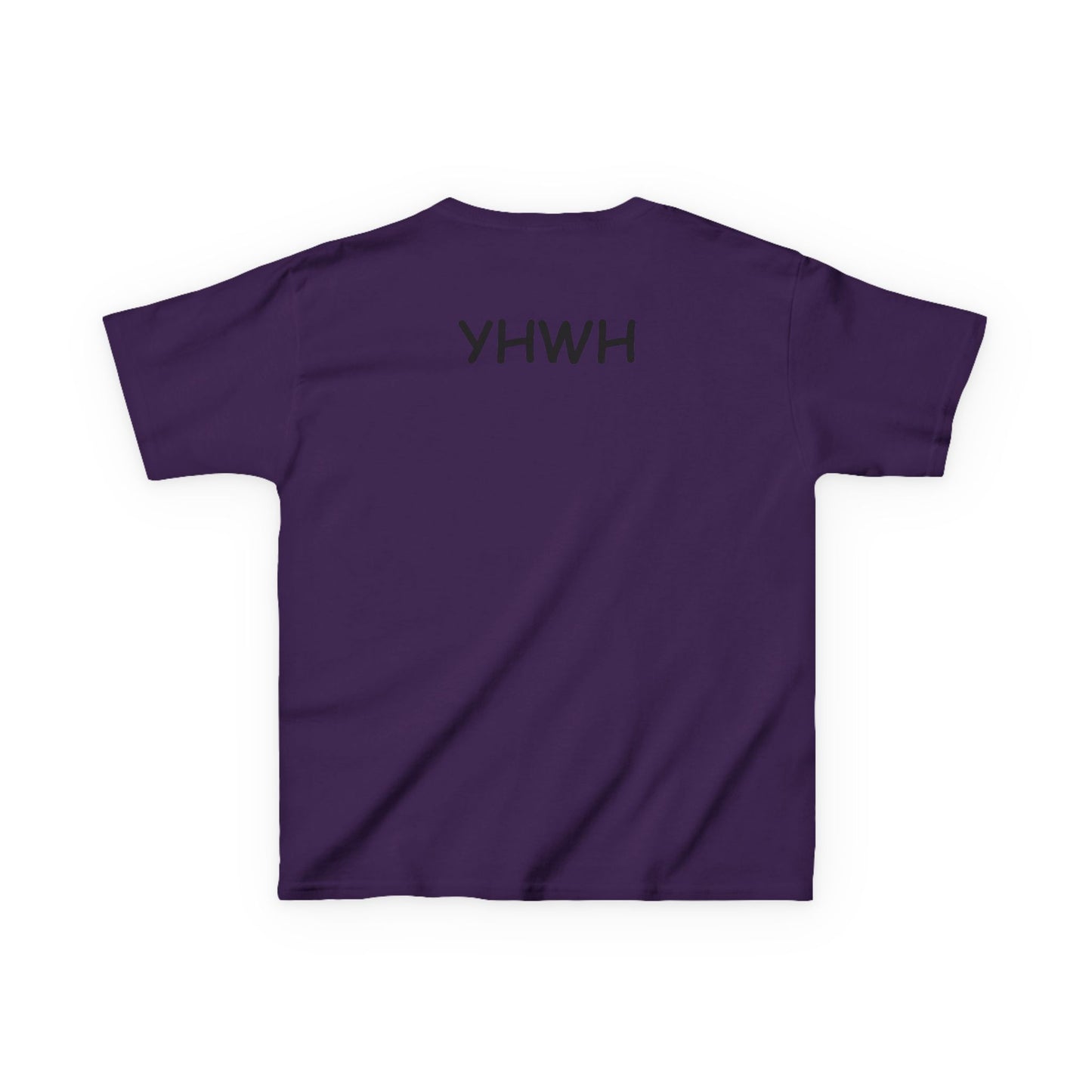 Kids Tee — "Pray Love Smile" Christian T‑Shirt with Hearts (YHWH Back)