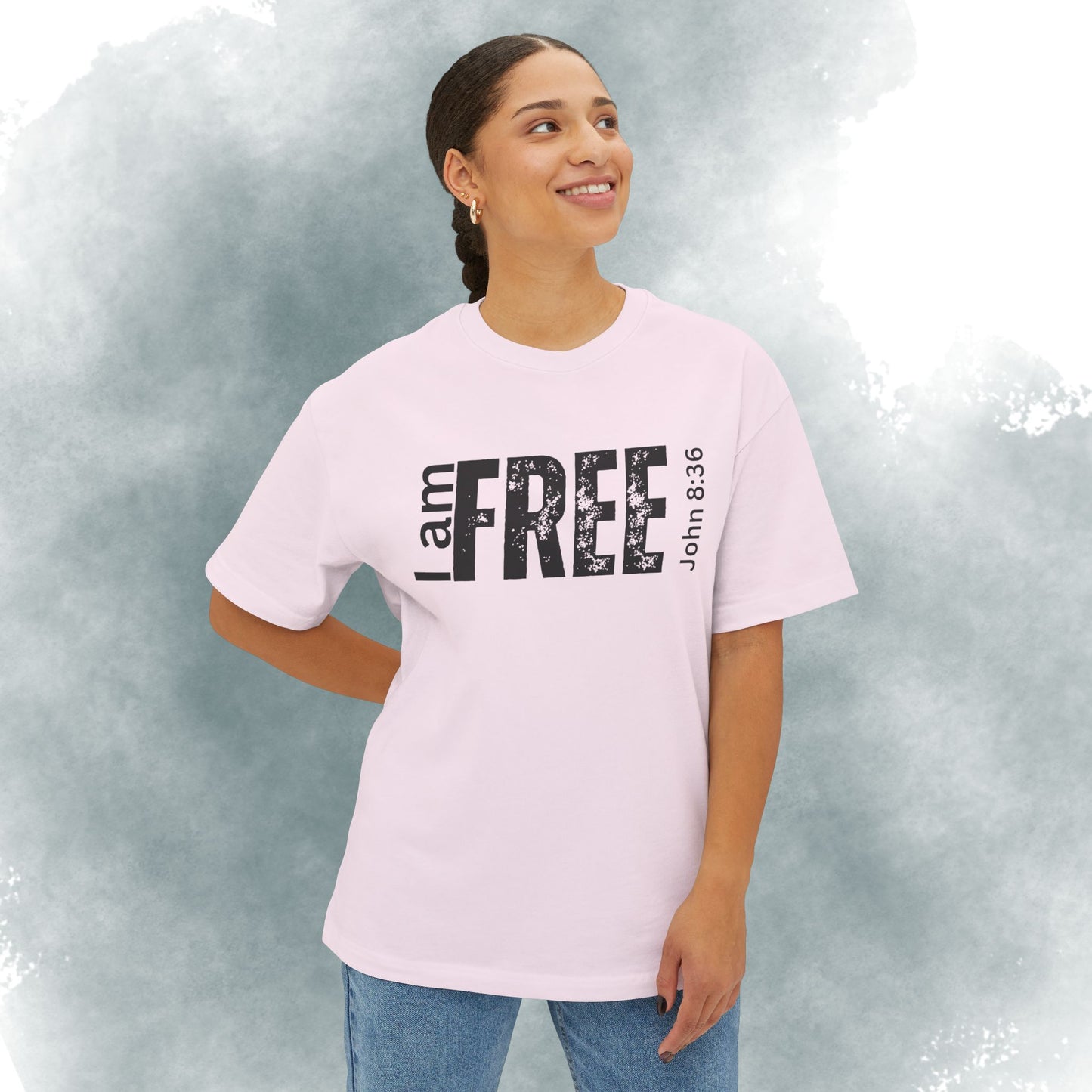 I Am Free Tee — John 8:36 Christian Graphic Shirt
