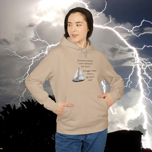 Sailboat Quote Hoodie —"With YHWH there is no storm..."