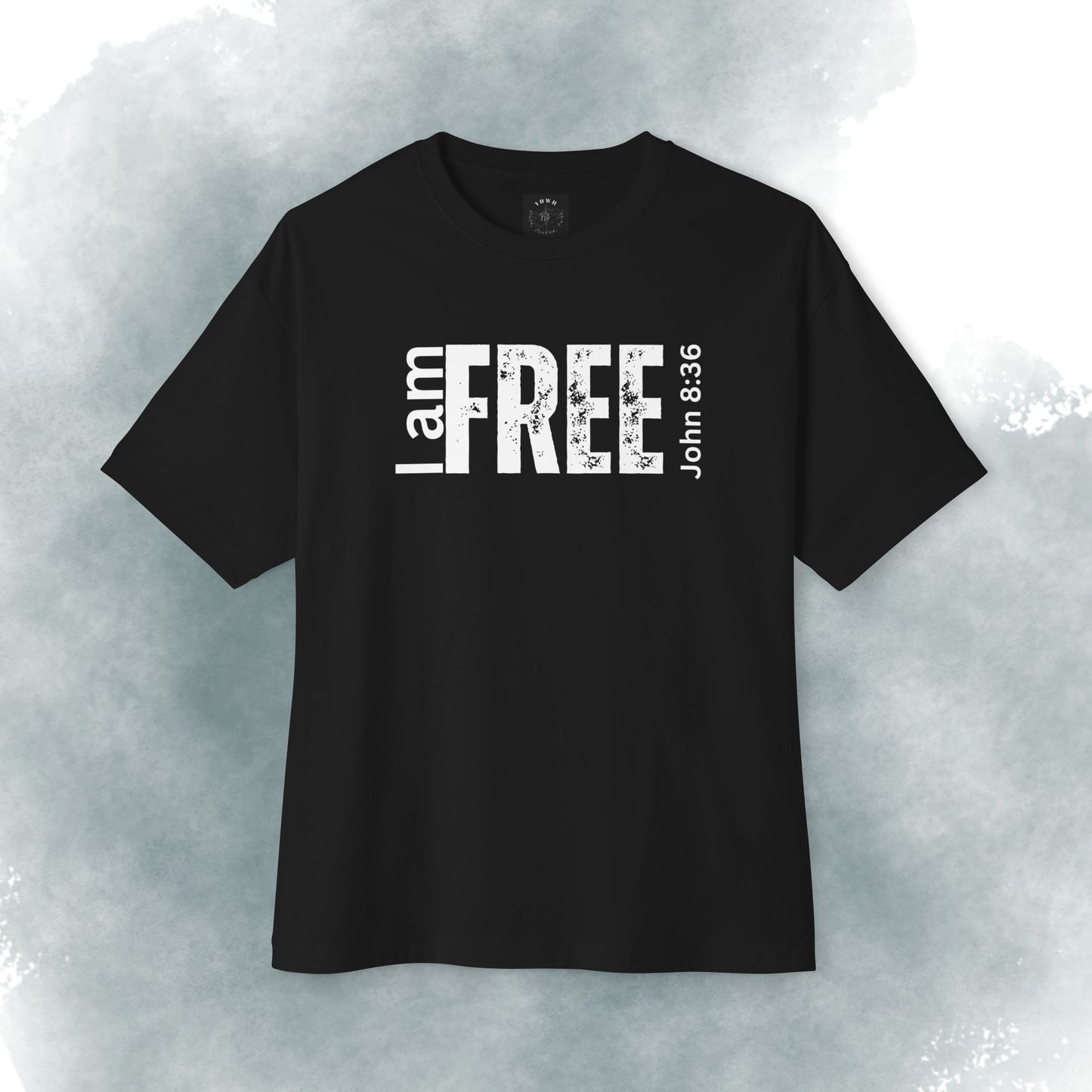 I Am Free Tee — John 8:36 Christian Graphic Shirt