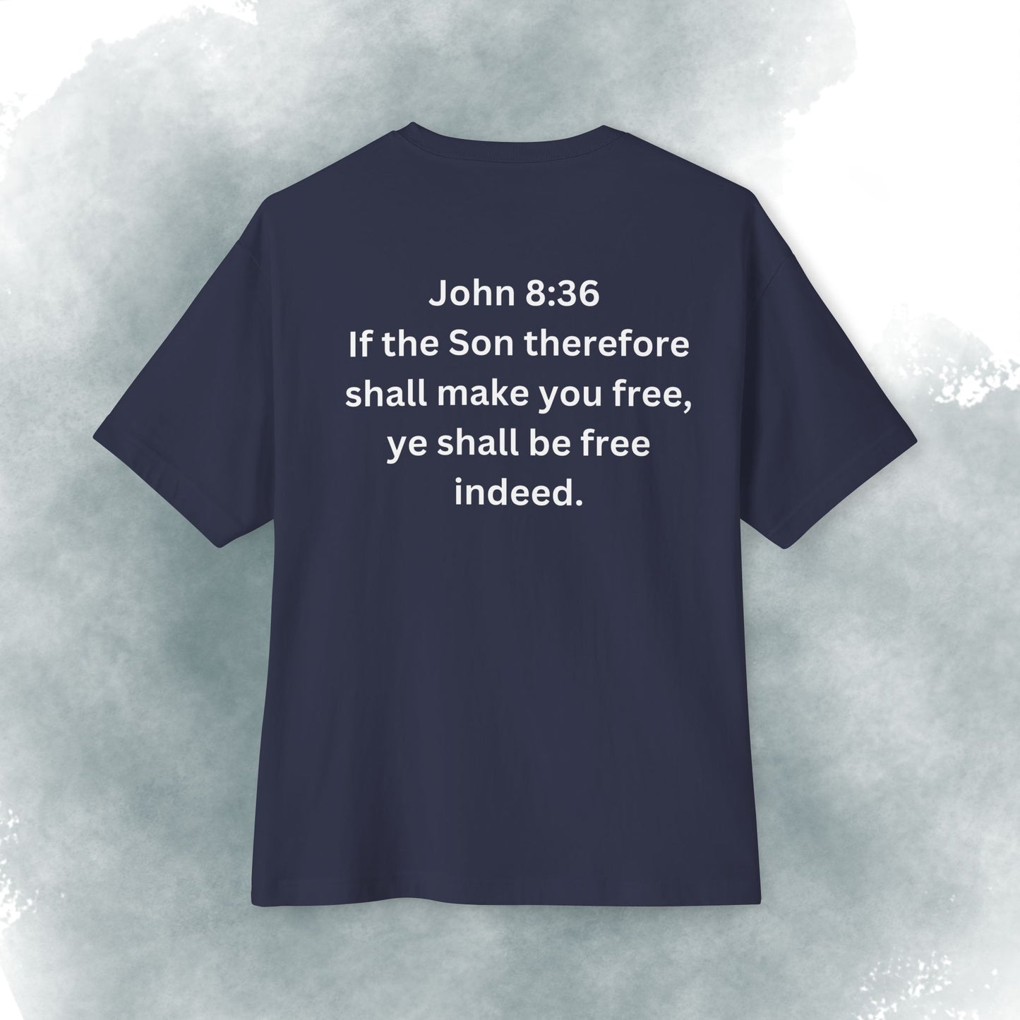 I Am Free Tee — John 8:36 Christian Graphic Shirt