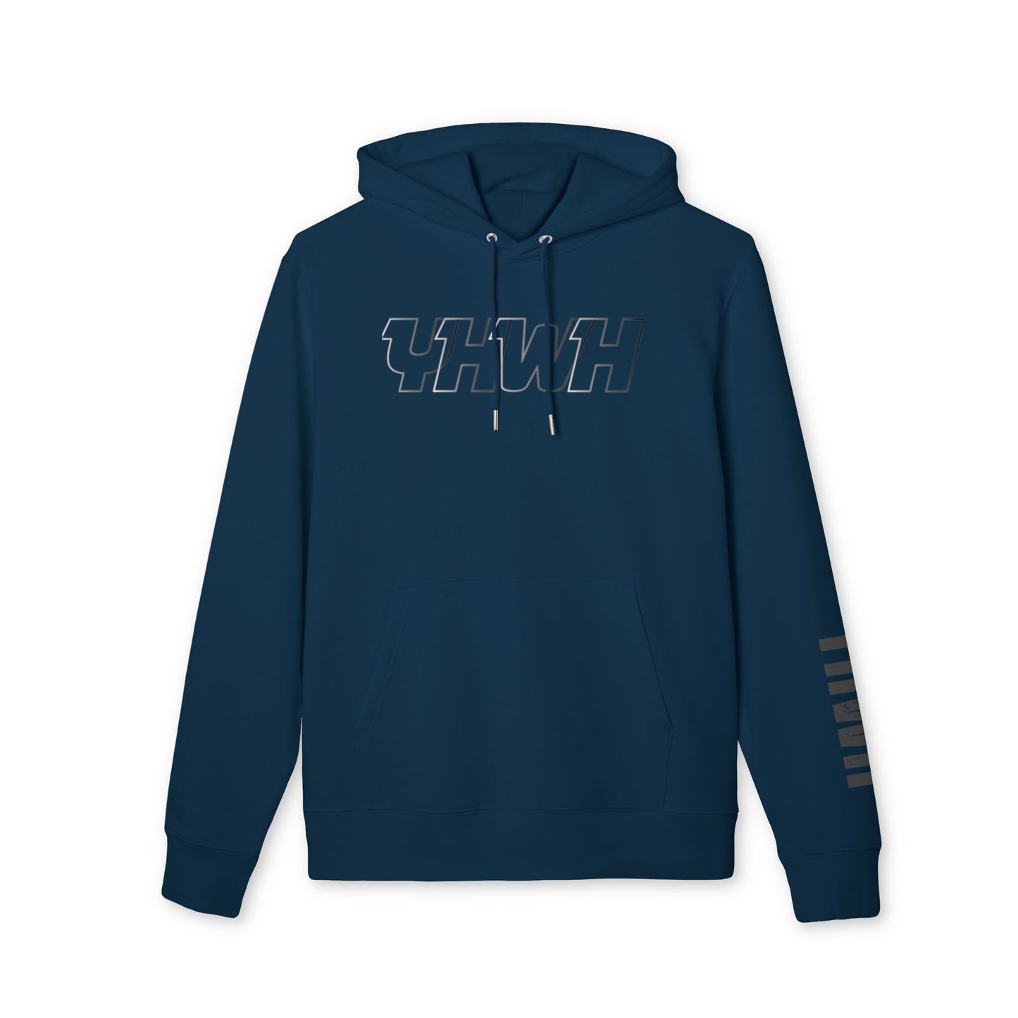 YHWH Hoodie — Minimalist Faith Pullover with Sleeve Print