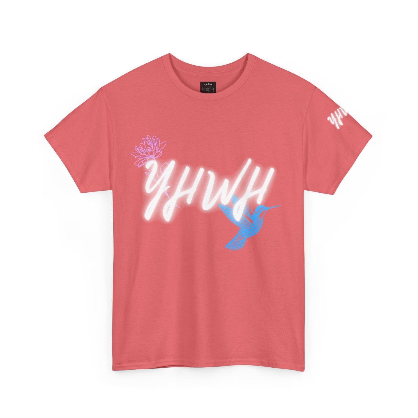 *Spring special edition* YHWH hummingbird Script Tee (minimalist version) — Faith-Inspired Flower and hummingbird Graphic T-Shirt
