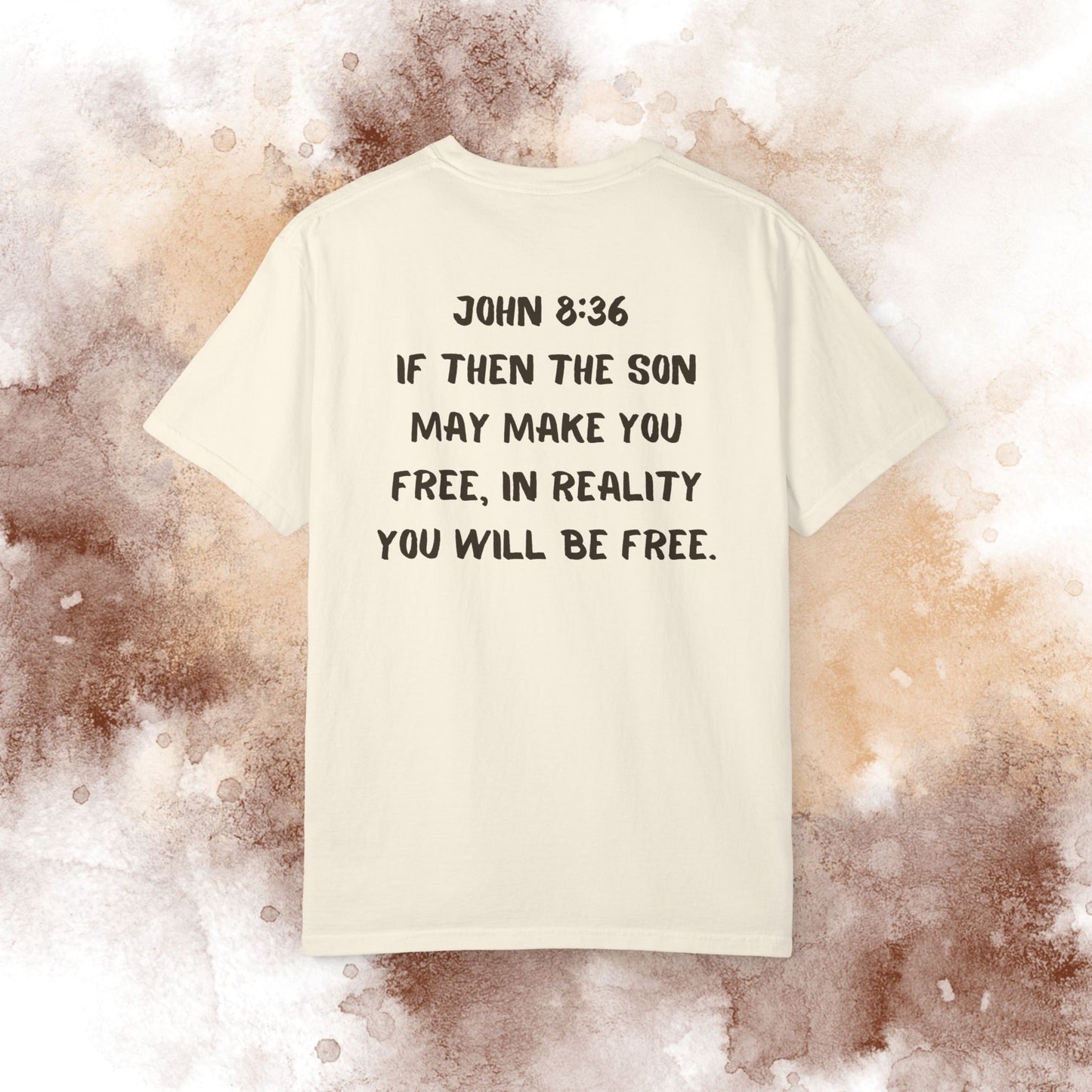 Set Free T‑Shirt — Broken Chain Christian Scripture Tee (John 8:36)