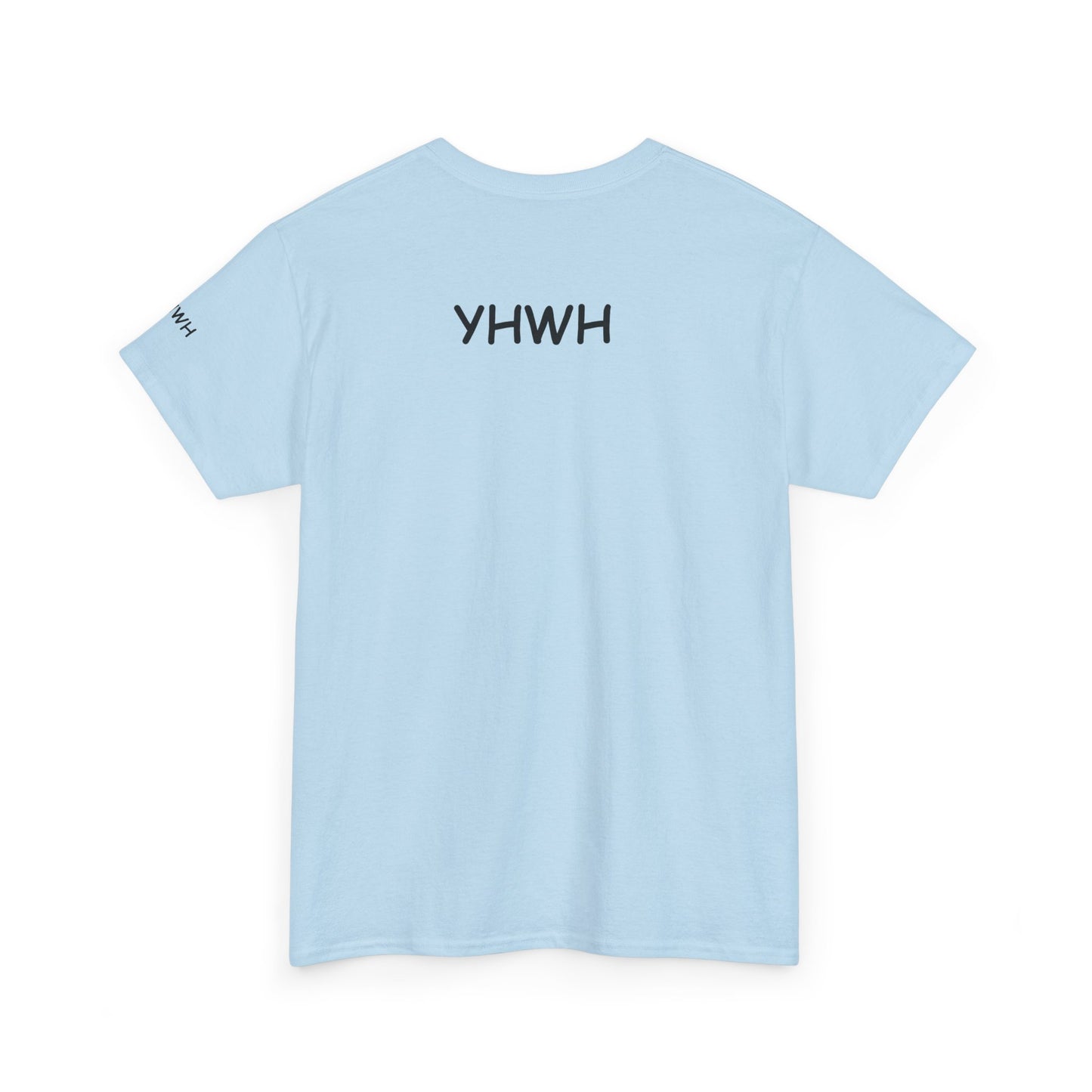 Adult  'Pray Love Smile' Tee — Christian Graphic T-Shirt with Pink Hearts (YHWH Back)