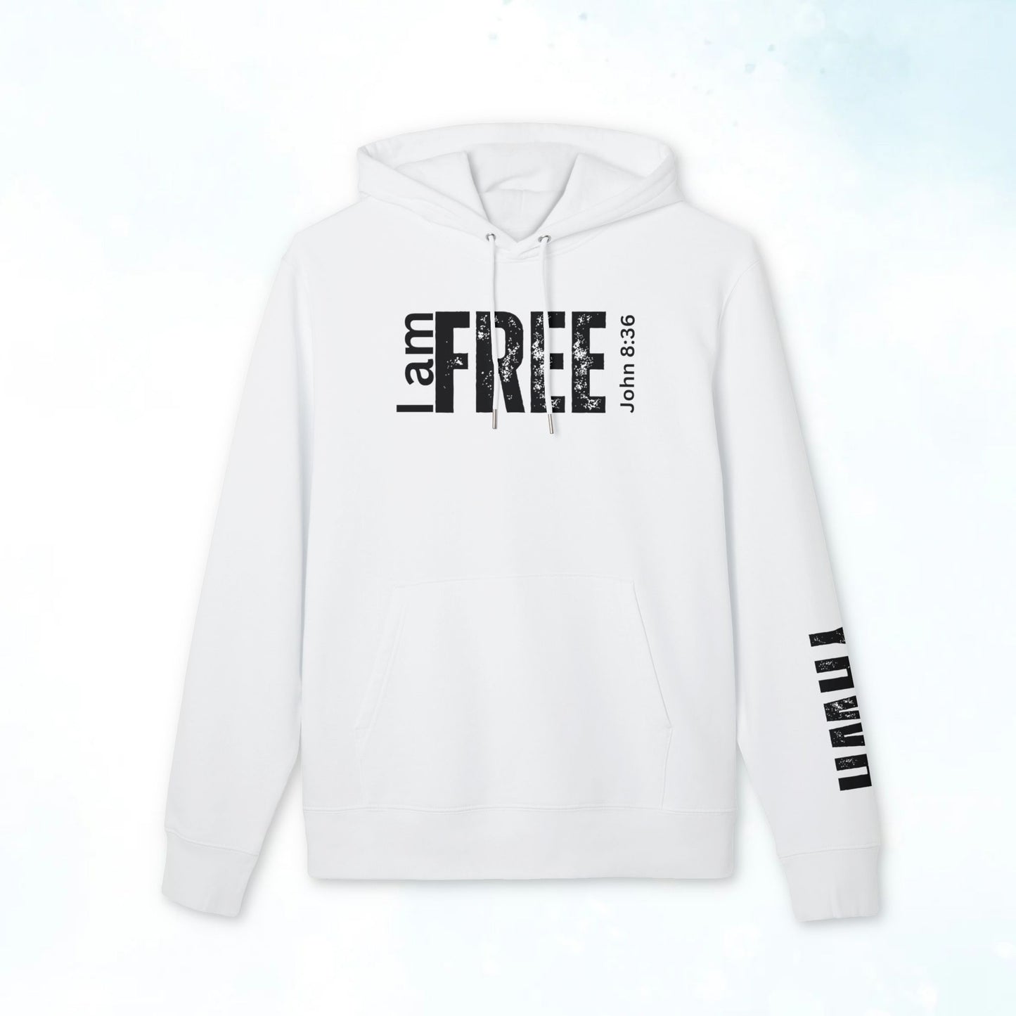 I Am Free Hoodie — John 8:36 Christian Faith Pullover