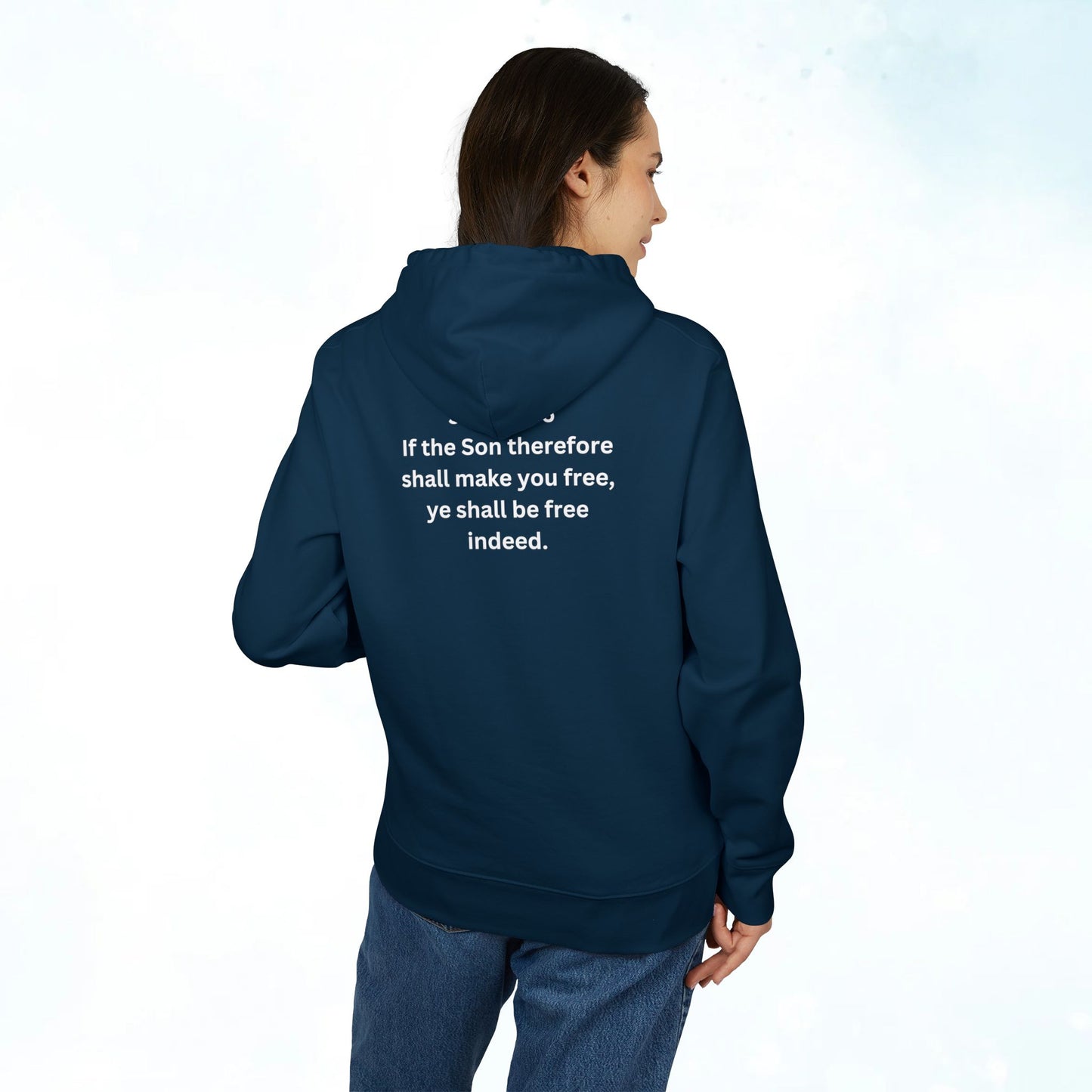 I Am Free Hoodie — John 8:36 Christian Faith Pullover