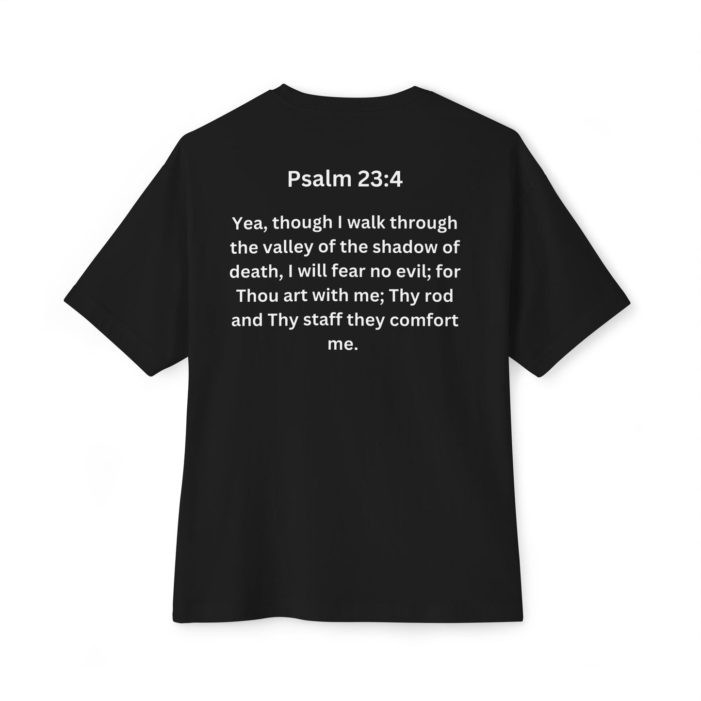 Faith Over Fear Tee — Psalm 23:4 Christian Oversized Boxy Shirt