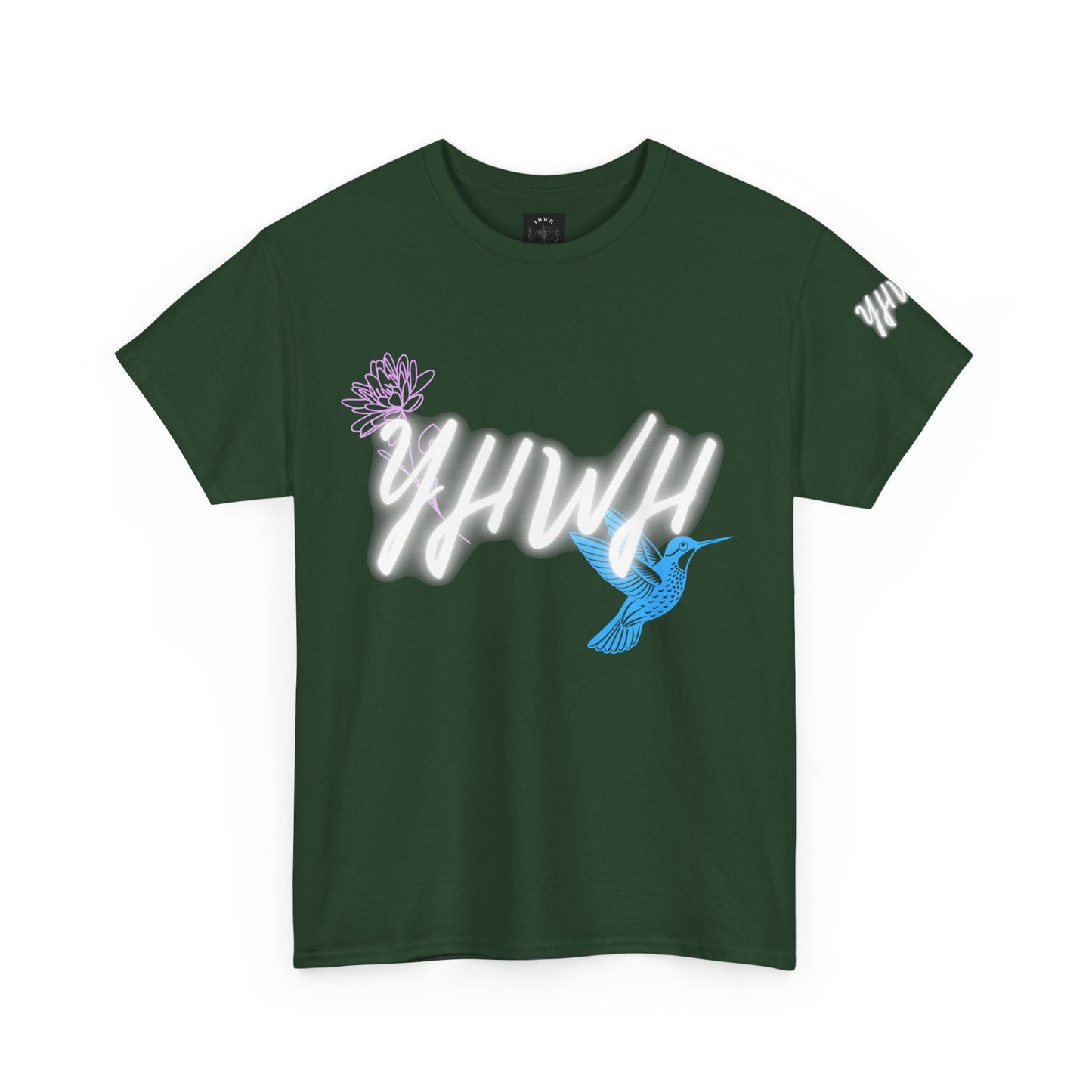 *Spring special edition* YHWH hummingbird Script Tee (minimalist version) — Faith-Inspired Flower and hummingbird Graphic T-Shirt