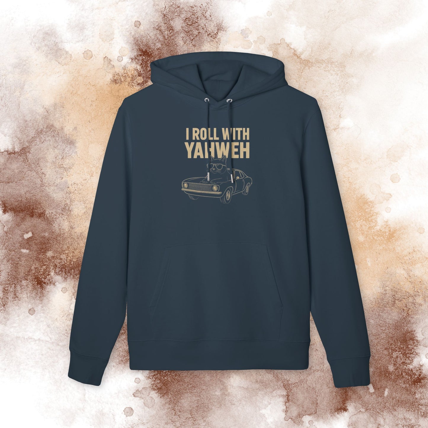 I Roll With Yahweh Hoodie – Vintage Cruiser Classic Christian Faith Pullover